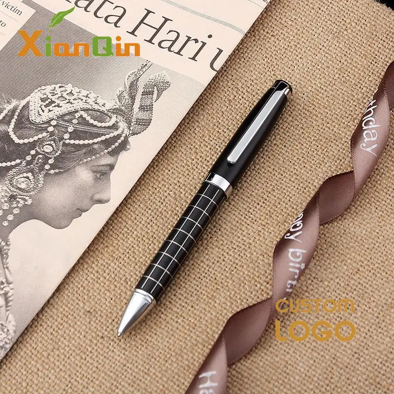 

Personalized Gift Pen Writing Metal Ballpoint Pen Customized Logo Pens Engrave Logo Company Name School Office Supplies