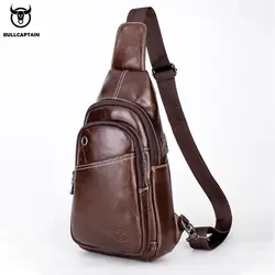 BULLCAPTAIN из натуральной кожи Crossbody сумки мужчины брендовая мужская сумка Повседневная музыка Посланник груди сумка мужская кожаная сумка