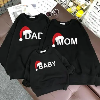 

Christmas Clothes family matching Matching Family Outfits Christmas Family Parent-child Long Sleev T-shirts couple clothes