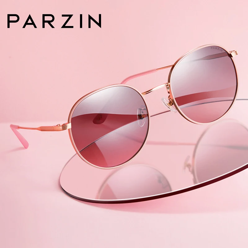 

PARZIN Oval Sunglasses for Women Vintage Metal Frame Nylon Sun Glasses Female Oversized Glasses Eyewear Accessories Zonnebril