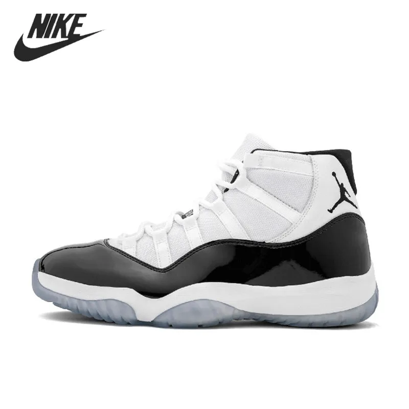 

Nike Air Jordan 11 Concord Aj 11 Kang Buckle Basketball Shoes for Men Black and White Replica High-top Shoes - 378037 100