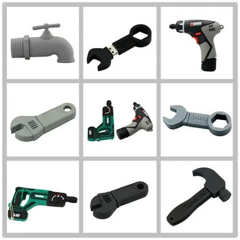 

Wrench Model USB Flash Drive Memory Stick 4GB 8GB 16GB 32GB 64GB Pen Drive Tool Hammer Creative Pendrive Faucet/Electric Drill