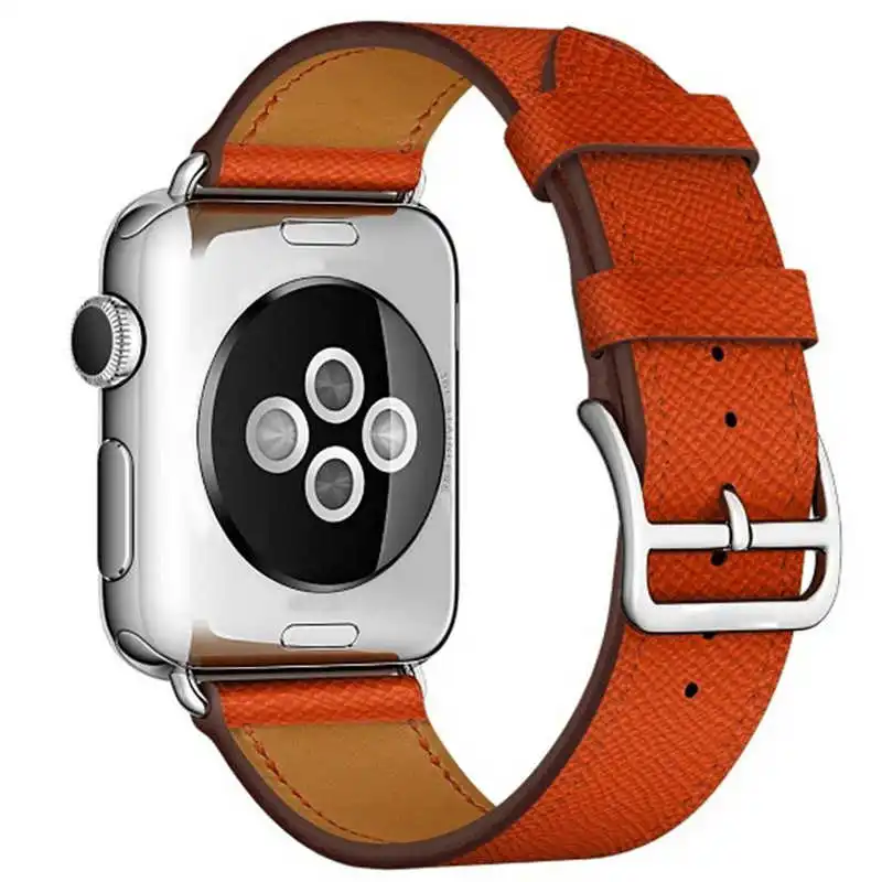 GL-H LOVERONY для часов из натуральной кожи шириной 38 мм 40 мм 42 44 мм для Apple Watch, версии 5/4/3/2/1 ремешок телячья кожа кожаный браслет Напульсники - Цвет: GL-H