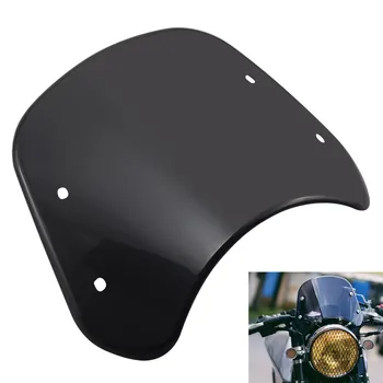 

Motorcycle Black Retro Windshield Instrument Visor Wind Deflector Protector Smoke For Benelli Leoncino 250 500 Trail Models