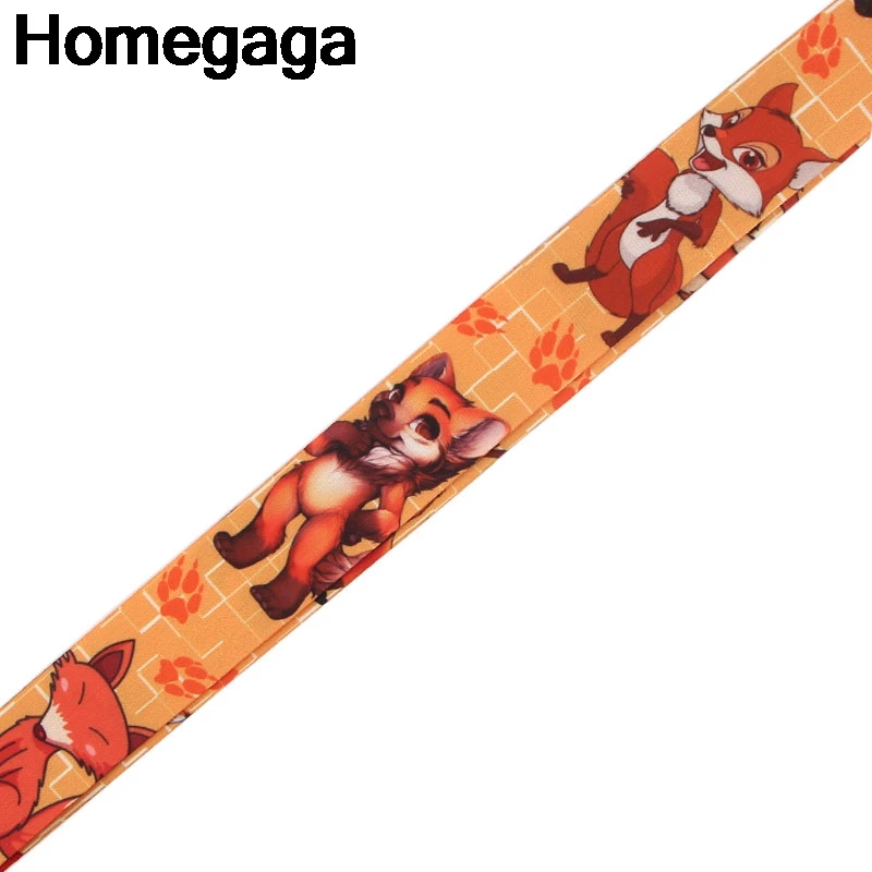 Homegaga Animal foxes keychains Accessories Safety Breakaway Phone USB ID Badge Holder Key Strap Tag lanyard D2318