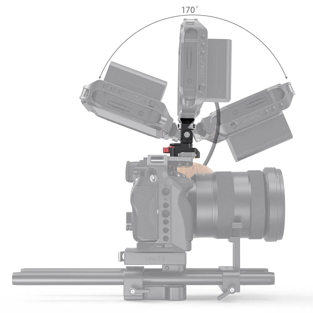 Ajustável da Braçadeira da Otan da Montagem do Monitor do Giro e da Inclinação Smallrig para Smallhd Suporte da Tela-2906 Montagem Inclinação Atmos Monitor Blackmagic e da - - Image 6