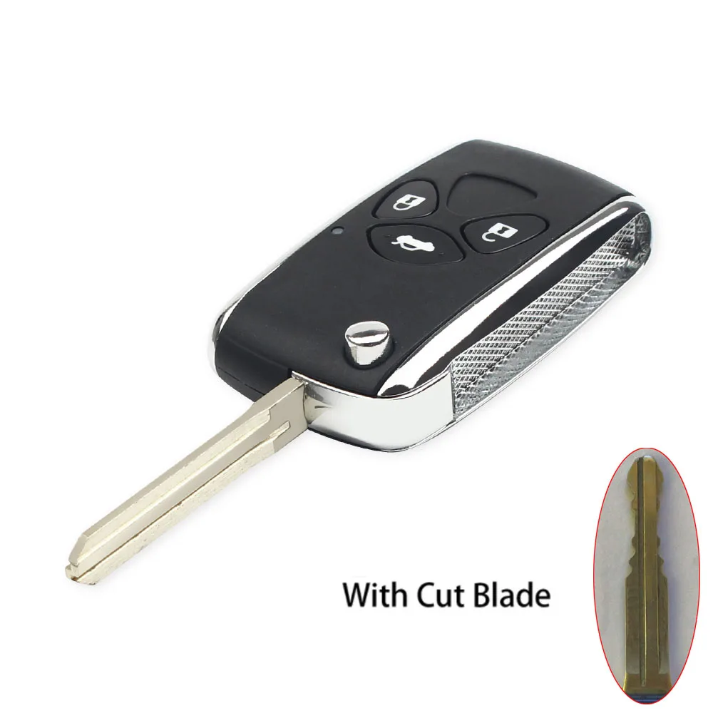 KEYYOU 4 кнопки обновленный флип дистанционного ключа чехол для Toyota Camry 2009 2010 2011 Rav 4 2012 Corolla Автомобильный ключ оболочки с лезвие toy43 - Количество кнопок: Cutted Blade Key
