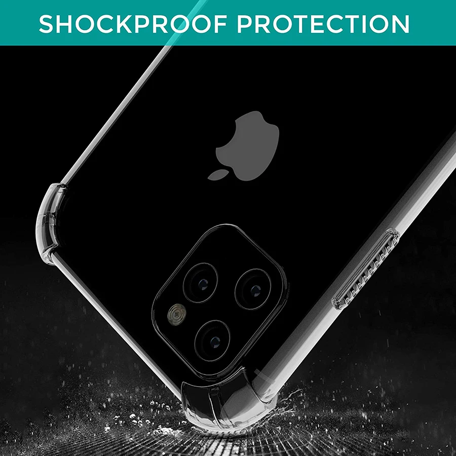Transparent Silicone Case For iPhone 11 Pro Max Case Shockproof Silicone Soft TPU Clear Cover Case For iPhone 11 Pro Max Case