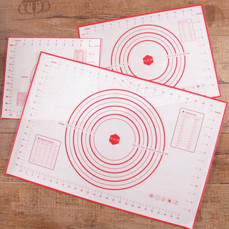 High-Quality Collapsible Non-stick Silicone Baking Mat Kneading Dough Pad Baking Tray Inner Liner Kitchen Cooking Tools