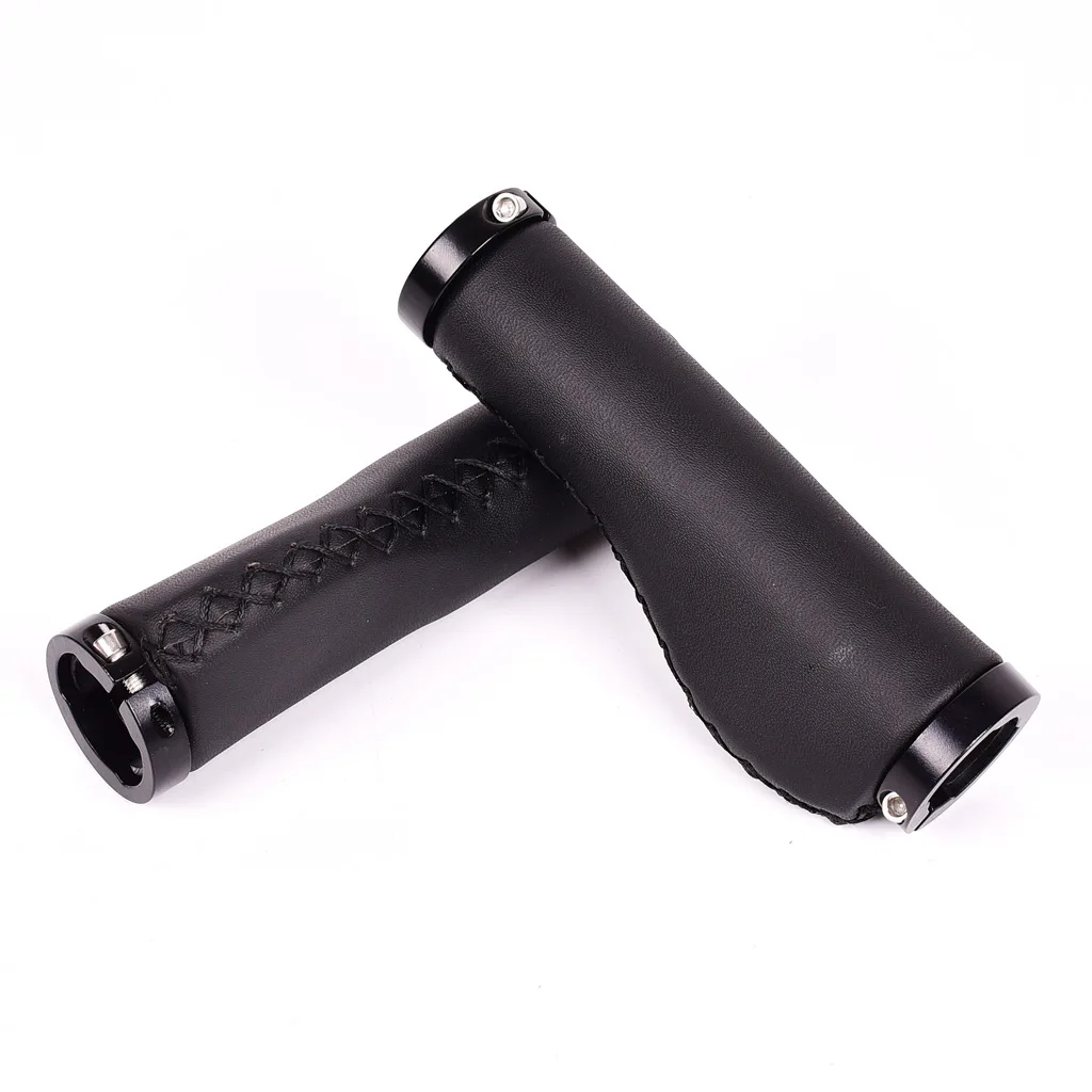G40 Retro bicycle leather Grips handle set dead fly mountain bike grip comfortable PU material Handlebar cover Casual