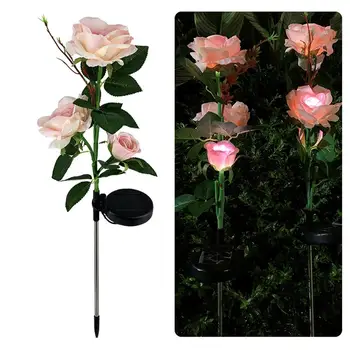 

Rose Decoration LED Solar Light Lawn Lamp Landscape Lights White Simulation Outdoor Night Lamps Garden