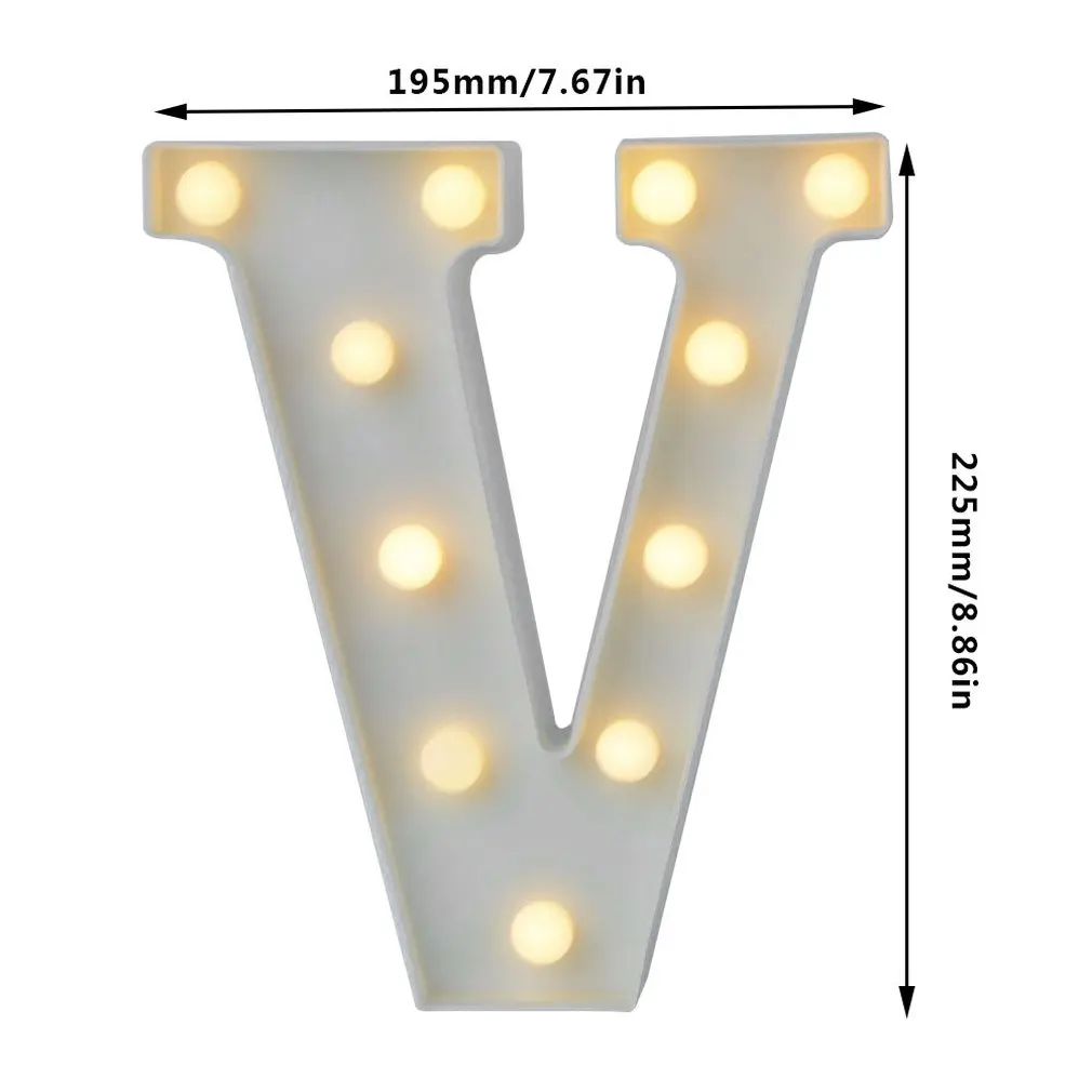 Английская буква V светильник для моделирования светильник s свадебные цифровые лампы на день рождения свадьба предложение белый светильник
