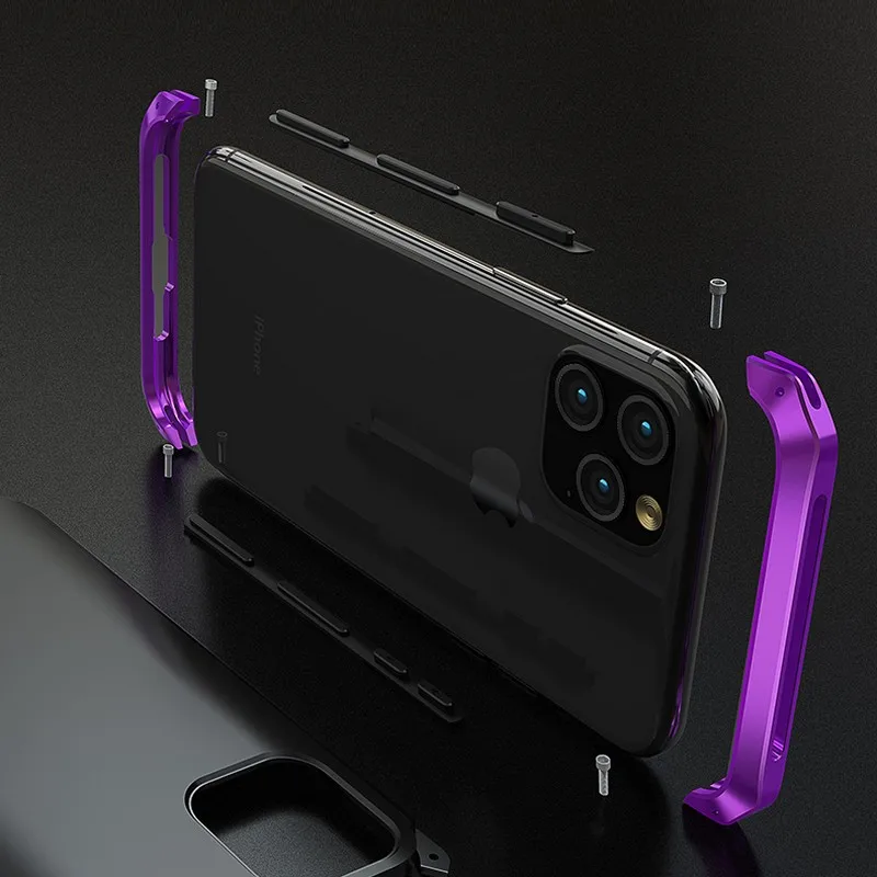 Противоударный чехол с металлической рамкой для iPhone 11 Pro Max Funda, гибридный жесткий чехол-накладка из поликарбоната для iPhone XR XS MAX, прочный Чехол
