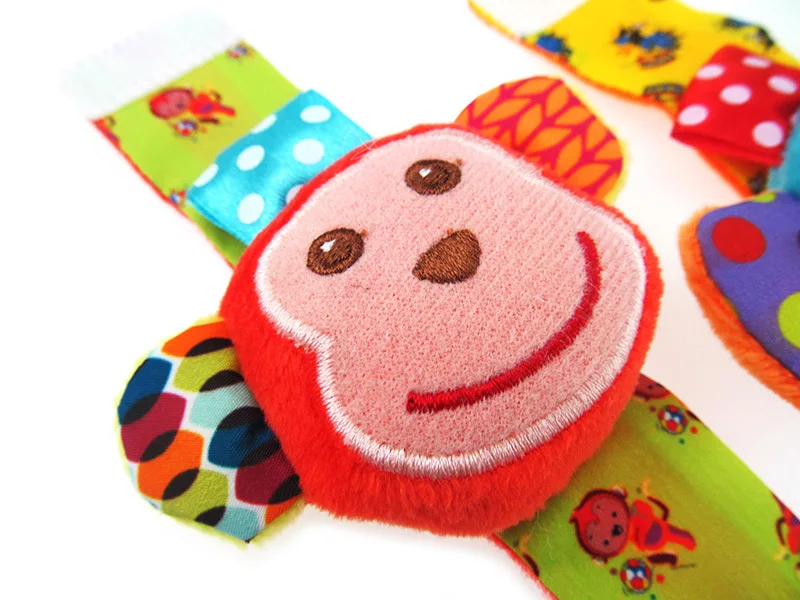 2 pcs/set Baby Animal Wrist Belt Wrist Bell Socks Cute Baby Infant Toy Soft Animal Baby Socks Foot Finders Developmental Toys