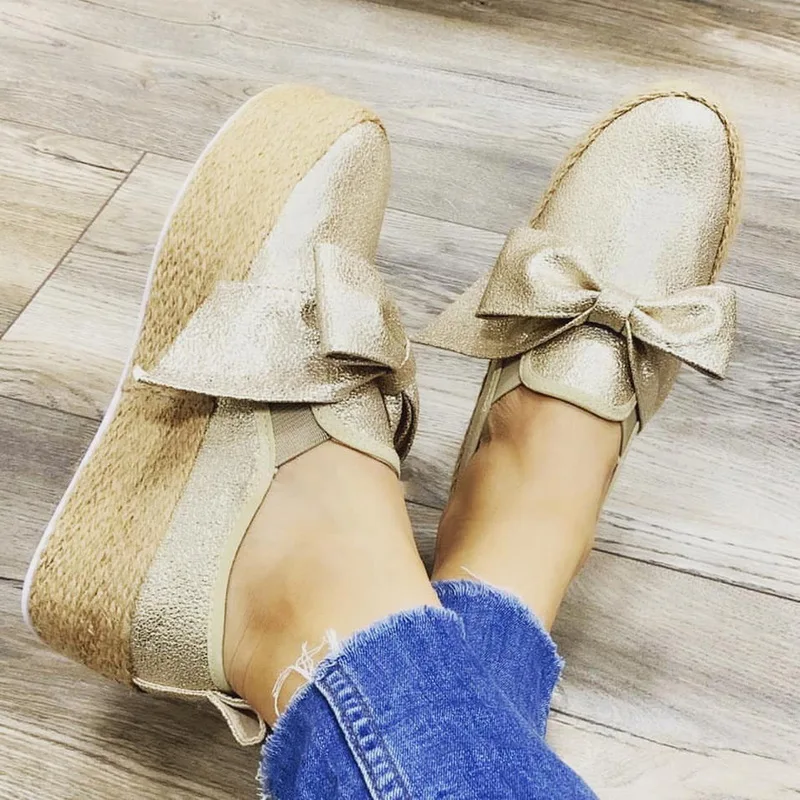 

2020 New Spring Women Flats Shoes Platform Sneakers Slip On Flats Leather Suede Ladies Loafers Moccasins Casual Shoes Dropship