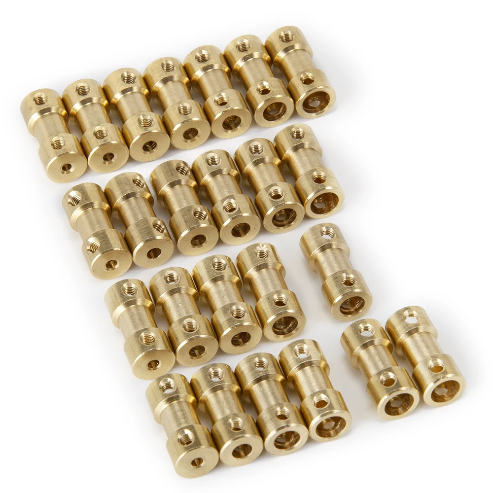 YEAHRUN 5 Stück Messing Flexible Motorwellenkupplung Motorübertragungsstecker 2 mm/2,3 mm/3 mm/3,17 mm/4 mm/5 mm/6 mm für RC-Modell – Detail 2