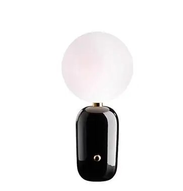 D-D25CM-Ball Пост-современная прикроватная лампа для спальни персональная креативная шариковая лампа дизайнерская Скандинавская Гостиная Черная по щиколотку Светодиодная лампа - Цвет абажура: D-D25CM-Ball