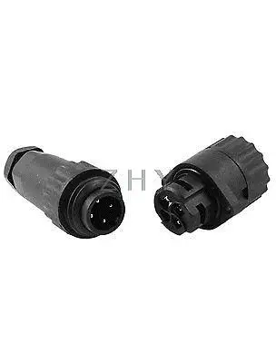 AC 400V 16A 4 штифта авиационный соединитель Черный w Weaterproof cap