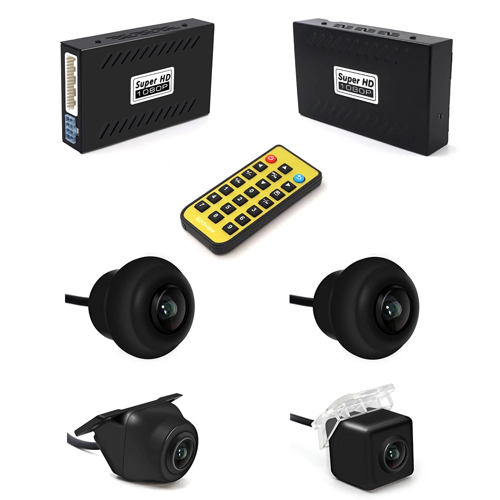 Универсальный Автомобильный видеорегистратор HD 1080P 2D 4 камера 360 система объемного обзора парковочная система заднего вида панорамная система бесшовная запись