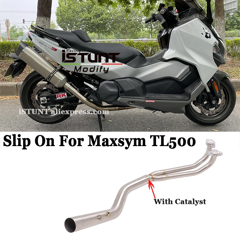 

Выхлопная система для мотоцикла Maxsym TL500, диаметром 51 мм, Модифицированная Передняя средняя звеньевая труба со стилусом катализатора