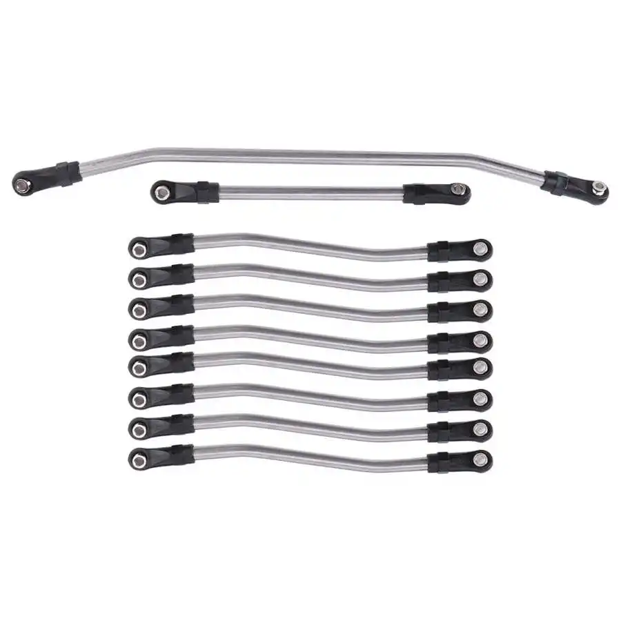 RC Parts 10pcs Stainless Steel Link Rod Fit for Axial Wraith 90018 / 90020 / 90031 / 90045 / 90056 1/10 RC car