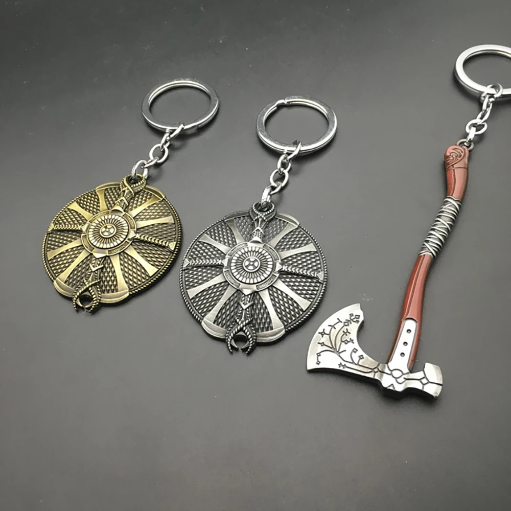 Модный игровой брелок God of War 4 Kratos Axe Изысканный резной узор подвеска с топором