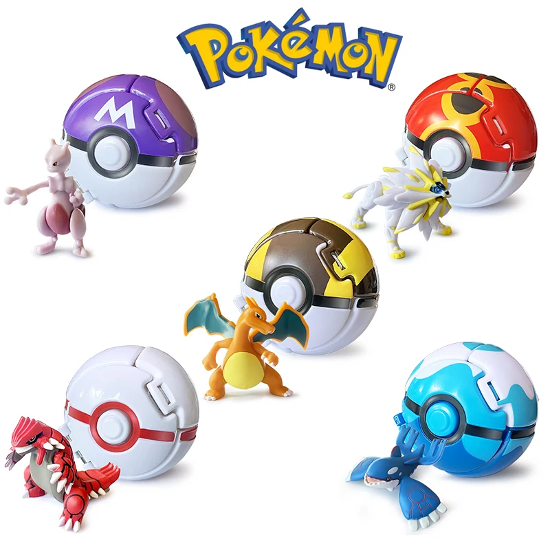 Новинка 5 шт. набор игрушек в виде покемона искусственные аниме-фигурки Mewtwo Charizard
