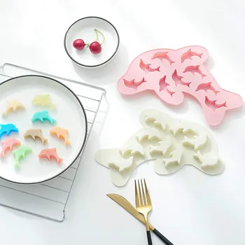 

New Cut Dolphin Shape Silicone Mold Fondant Cake Mold DIY Chocolate Biscuit Mold Cake Decorating Tools Ice Candy Mold