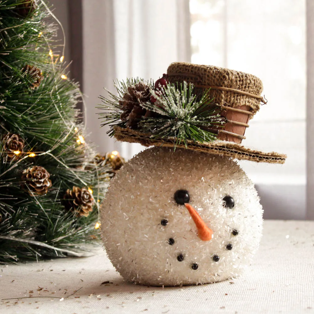 Снеговик, украшение для рождественской елки, украшение для праздничной елки, украшение для рождественской елки, декор для стола, натальный Снеговик со шляпой