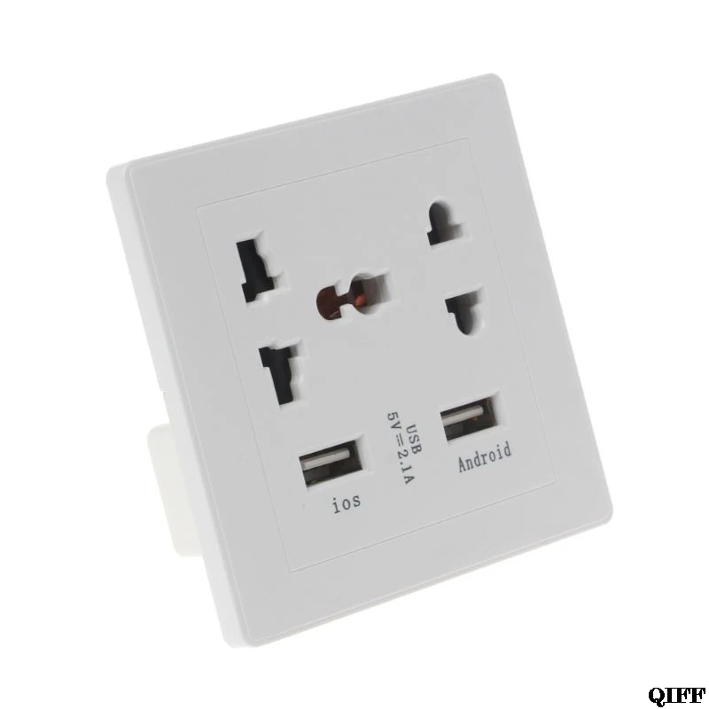Дропшиппинг USB адаптер для настенной розетки с 2 usb зарядными портами 2 электрической розетки экстендеры A5YD