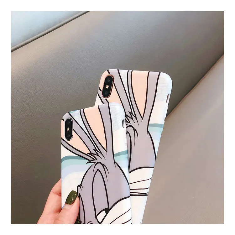 Винтажный милый чехол-Кролик для iPhone XS Max X XS i8 Lover Пара защитный чехол для iPhone 7 8 Plus 6 6s Coque