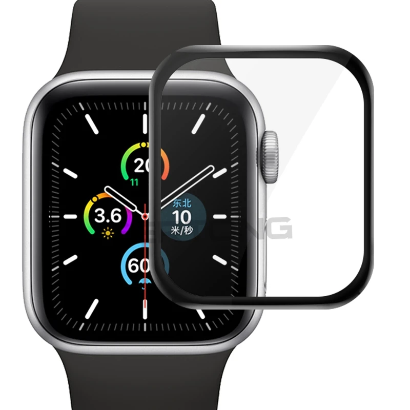 3D закаленное стекло для Apple Watch Series 5 Защитная пленка для экрана iwatch 44 мм 40 мм серия 5 Чехол стеклянная пленка