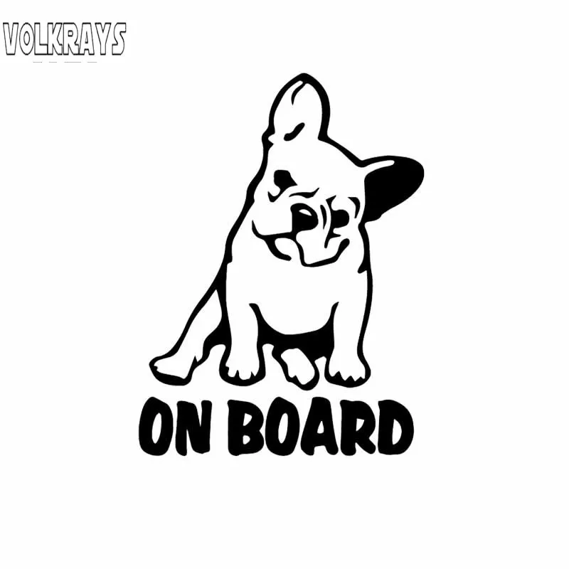 Volkrays мультфильм автомобиль наклейка Собака Французский бульдог на борту