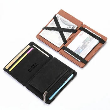 

Creative PU Magic Wallet Men's Wallet Wallet Bank Card Bag Card Holder Small Zip Coin Purse