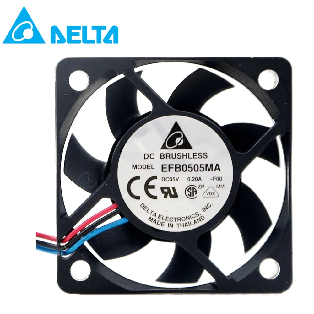 Бесшумный вентилятор для delta 5 см в 0.20A EFB0505MA 5010 50x50x10 мм|Кулеры/вентиляторы/системы