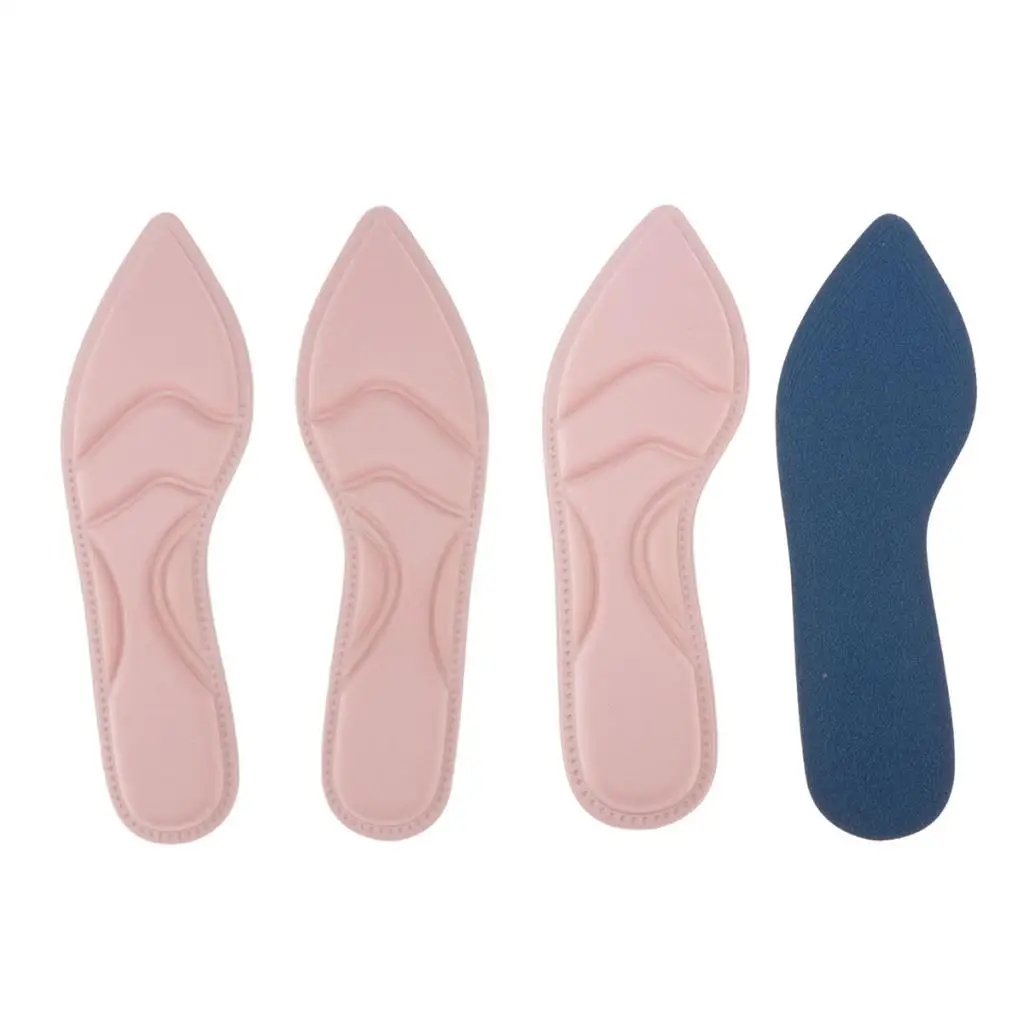 4 Pieces Breathable Foam Insole Universal Chest of Drawers Sport Models Shock Absorbers for Daily Use Man Woman Pads