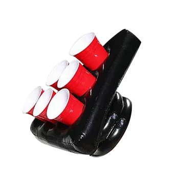 

1PC PVC Inflatable Cap Holder Beer Game Cap Tray Aerated Triangular Cap Tray Cartoon Inflatable Game Hat Tray for Kids Adults Ga