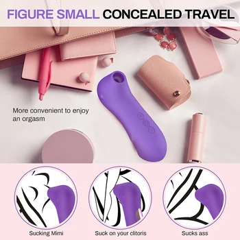 Strong sucking Sucking mini chest Suck clitoris 2 in 1 sucking and flapping vibrator Enjoy sex toys for Woman Men Adult USB 5