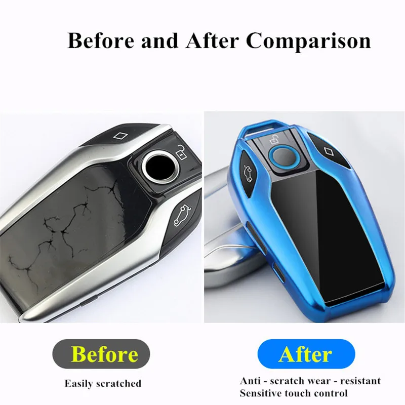 Touchscreen Display Key Digital Key HD Screen Protective Film Anti-scratch Waterproof Film For BMW X3 X4 X5 I8 730li 740li 5/6/7 car key film