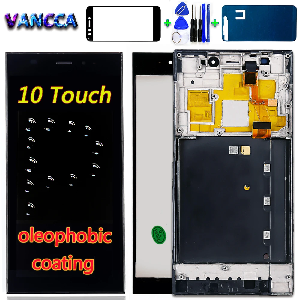 

AAA quality LCD Display For Xiaomi M3 Mi3 Mi 3 5.0 inch frame Touch Screen Digitizer Assembly 10-Touch and Oleophobic Coating