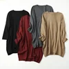 Women's 85% Silk 15% Cashmere Crew Neck Long Loose Type Pullover Sweater Top  LY001 ► Photo 2/6