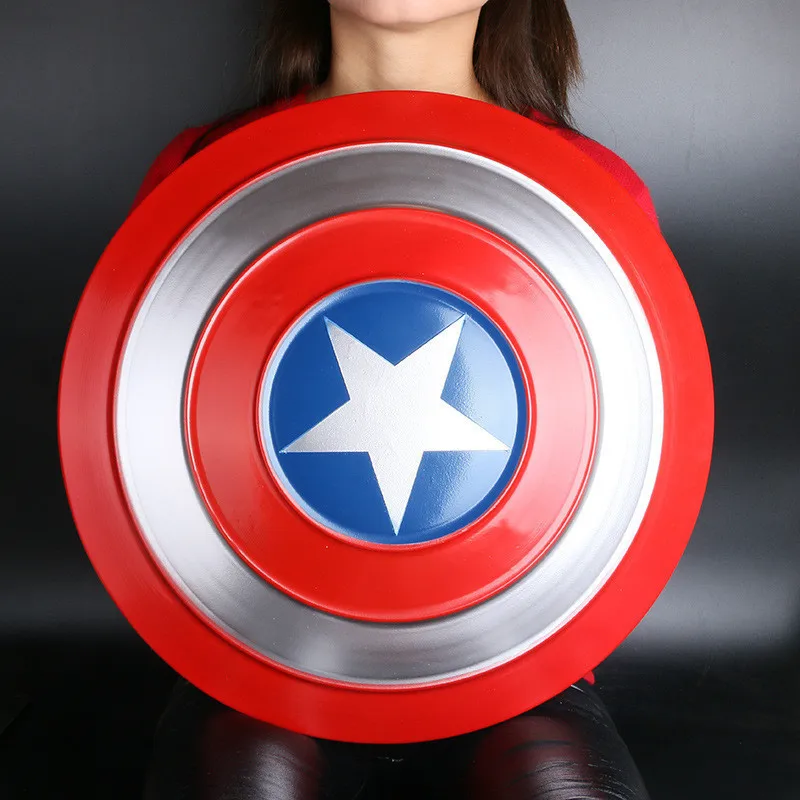 1:1 Капитан Америка Щит металлический круглый щит оружие Хэллоуин супергерой косплей реквизит детский подарок украшение - Цвет: A