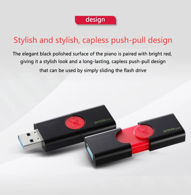 Kingston USB флэш-накопитель DT106 Флешка 256 ГБ USB 3,1 type-A USB 3,0 карта памяти до 130 Мб/с Флешка u-диск