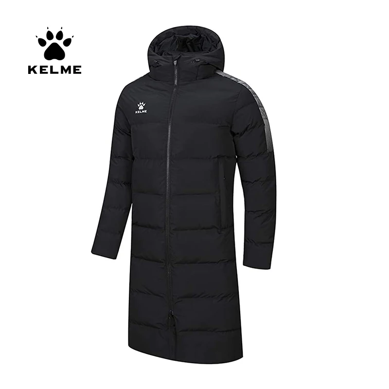 Зимняя куртка KELME для мужчин и женщин длинная Спортивная повседневная одежда с