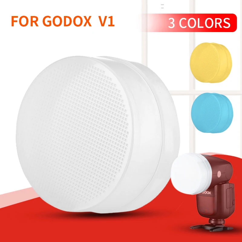 

3 color kit Flash Diffuser For GODOX V1-C V1-N V1-S V1-F V1-O Camera Flash Speedlight Soft Box Case