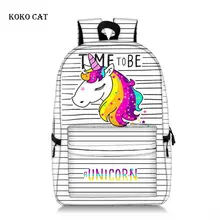 

Fashion Panda Rabbit Unicorn Printed Backpack for Teenagers Girls Boys Children Daily School Bags Mochila Infantil Escolares