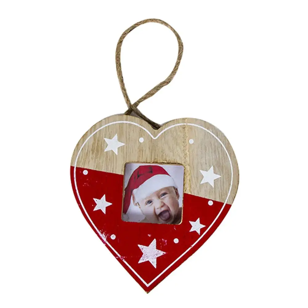 Детская Новогодняя фоторамка в форме звезды подвесная Елочная игрушка Украшение подвесное изображение рождественские украшения для дома