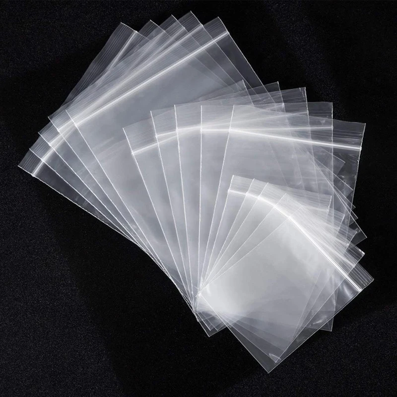 100pcs/lot Clear Heavy-Duty Thick Zip Lock jewelry Gift Package Storage Bag Ziplock Plastic Reclosable Poly Bag Thickness 0.12mm 4
