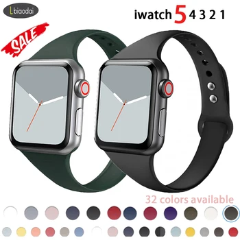 

Strap for Apple watch 5 band 44mm 40mm iWatch band 42mm 38mm Silm silicone pulseira bracelet correa applewatch 4 3 2 Accessories