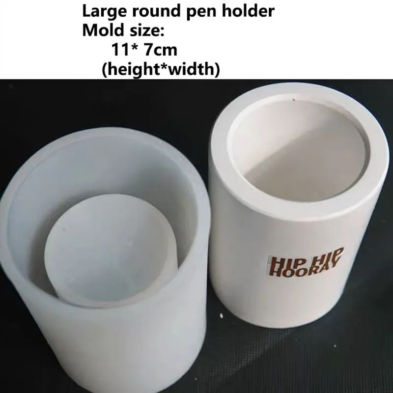 Креативные держатели для ручки силиконовые формы для Бетон цемент настольная коробка для хранения мульти-функциональная ручка контейнер форм штукатурка глиняная форма - Color: E-mold